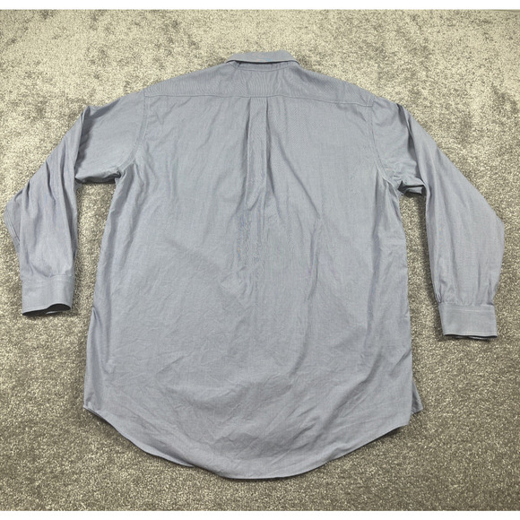 Brooks Brothers Dress Shirt Mens 17 4 5 Non Iron Button Down Cotton Blue - Picture 7 of 12